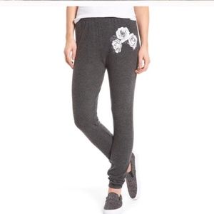 Wildfox Gray Tattoo Rose Garden Sweatpants Joggers